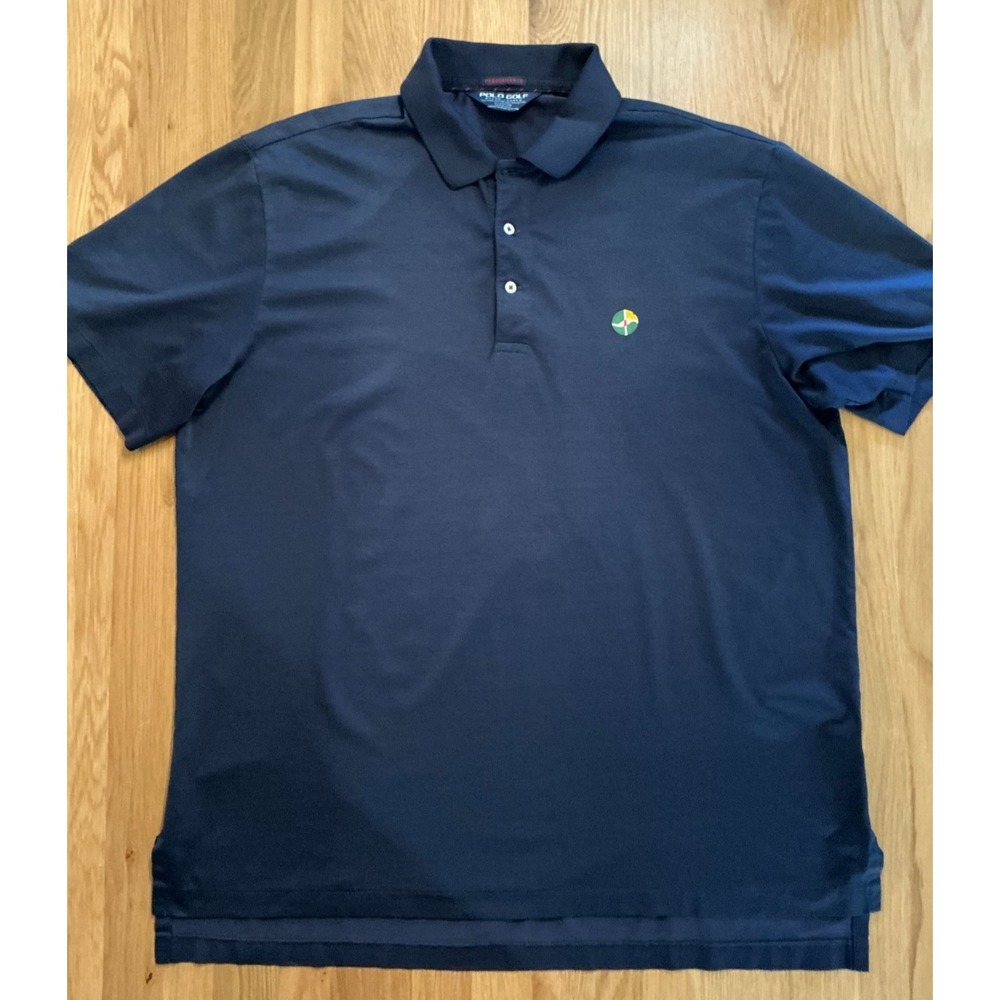 Polo Golf Ralph‎ Lauren Performance Polo – Blue Crest Logo – XL – Stretch Cotton